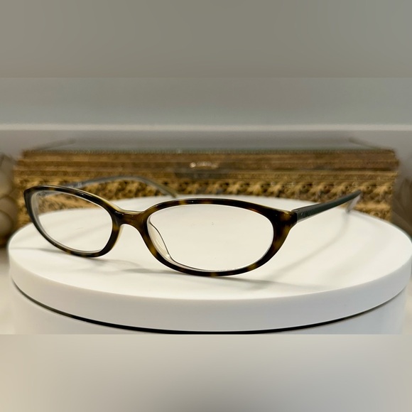 DKNY - Cat-Eye Tortoiseshell-Patterned Rx Eyeglass Frames - Silver Arms - EUC - Picture 10 of 17